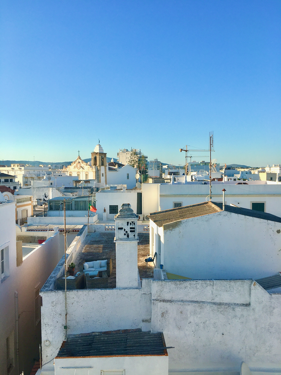 buildings seen from the top in Olhao Algarve