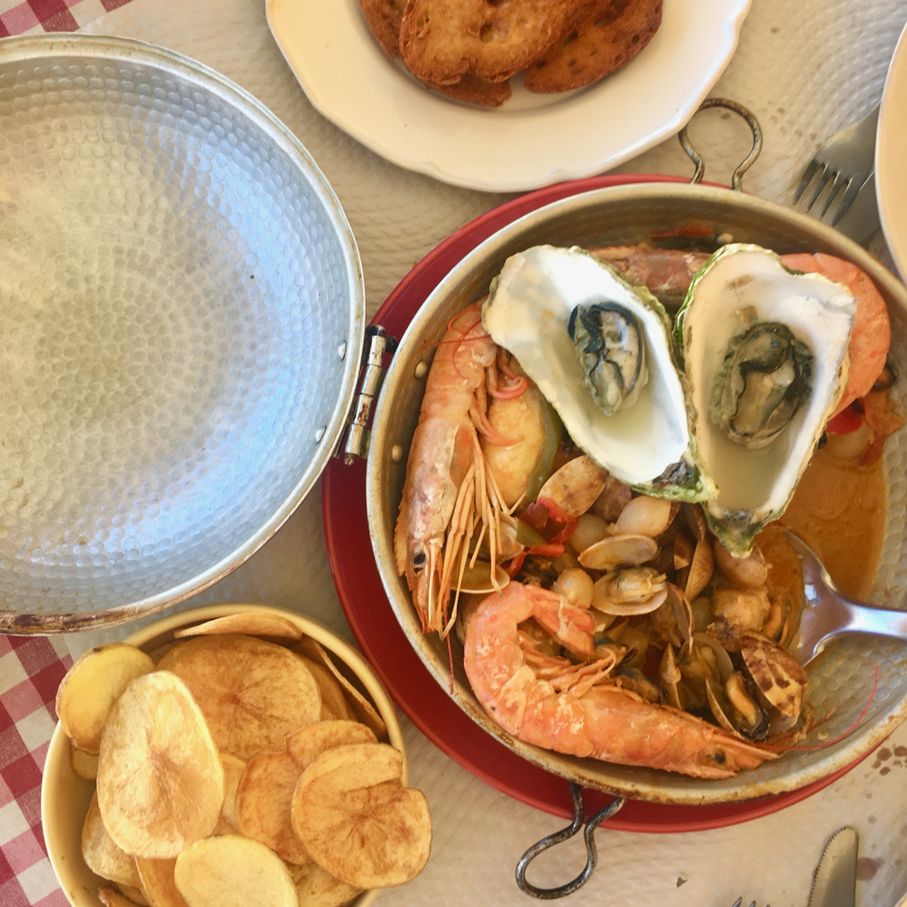 a plate of food on a table