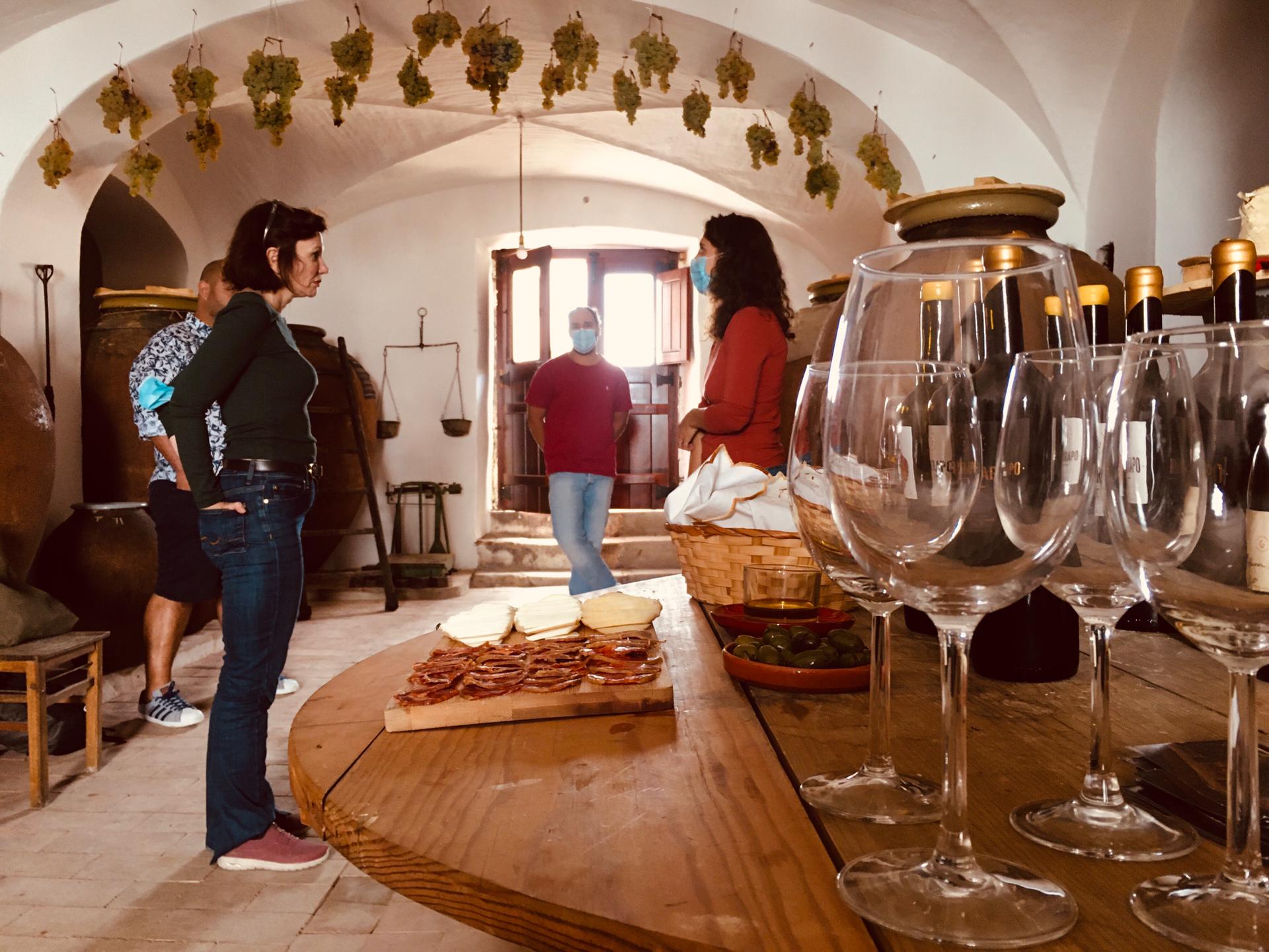 a winery in Alentejo, with old clay pots