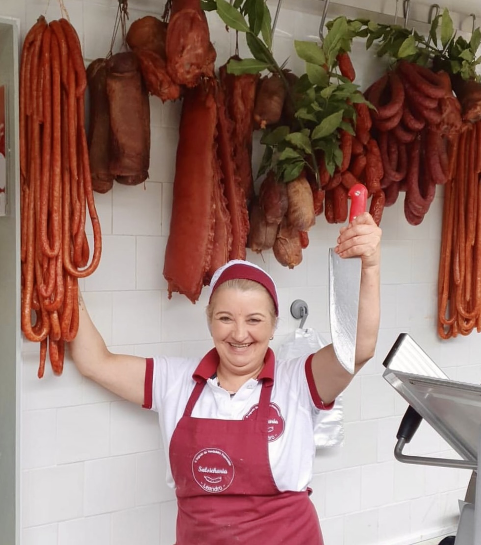 a person standing in a kitchen