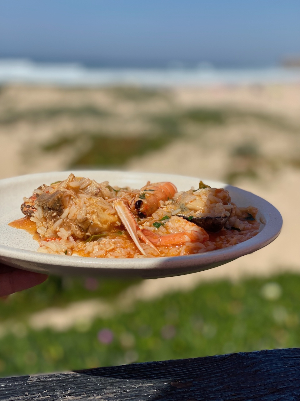 a plate of food on a table